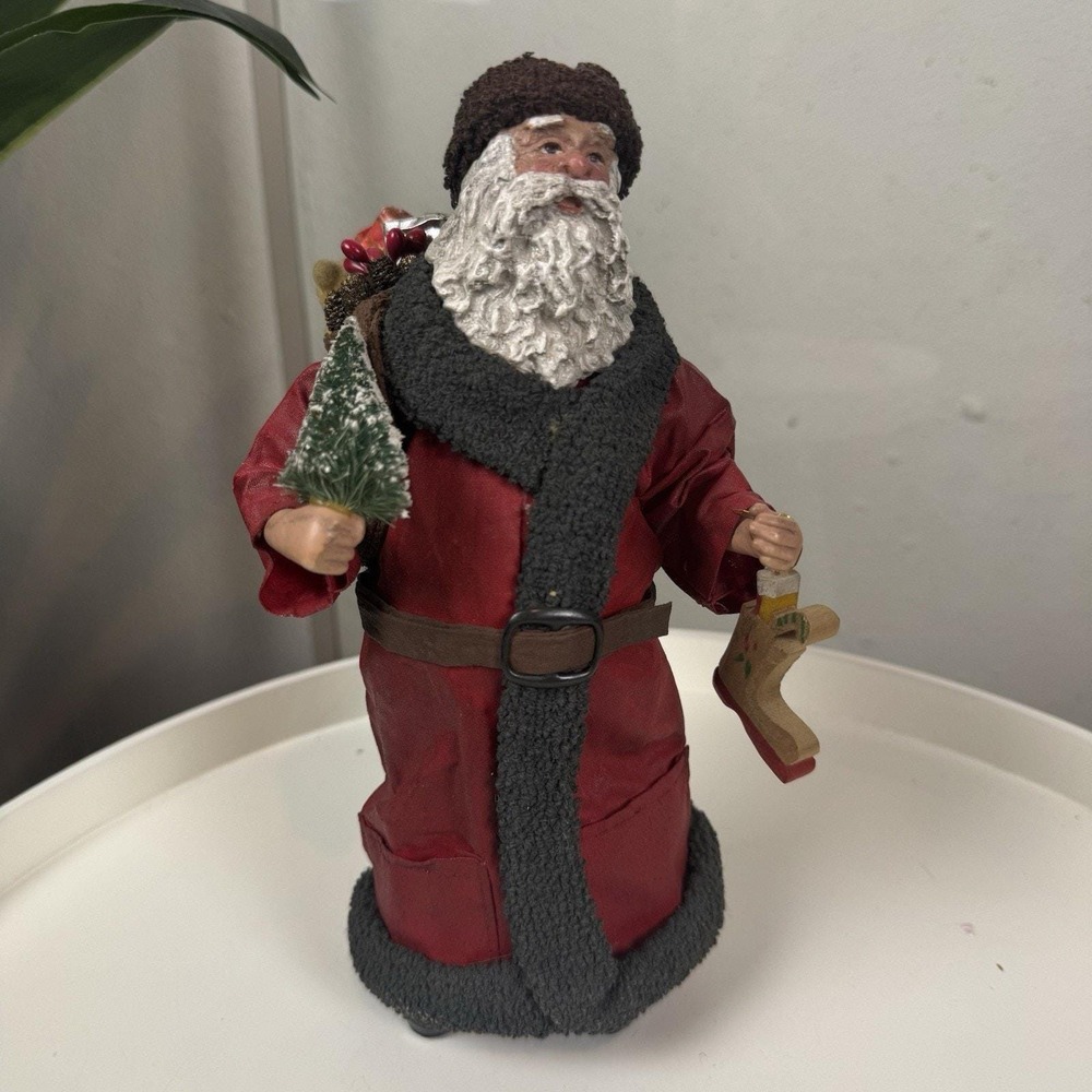Clothtique Possible Dreams Father Christmas with Stocking and Toy Bag‎ 1985 VTG